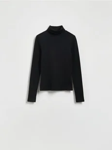 Reserved - Bawełniany golf - czarny - Moda i Uroda OUTLET - miniaturka - grafika 1