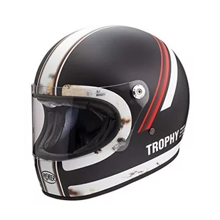 PREMIER Kask Trophy do 92 O.S. BM, czarny/biały/czerwony, S - Kaski motocyklowe - miniaturka - grafika 1