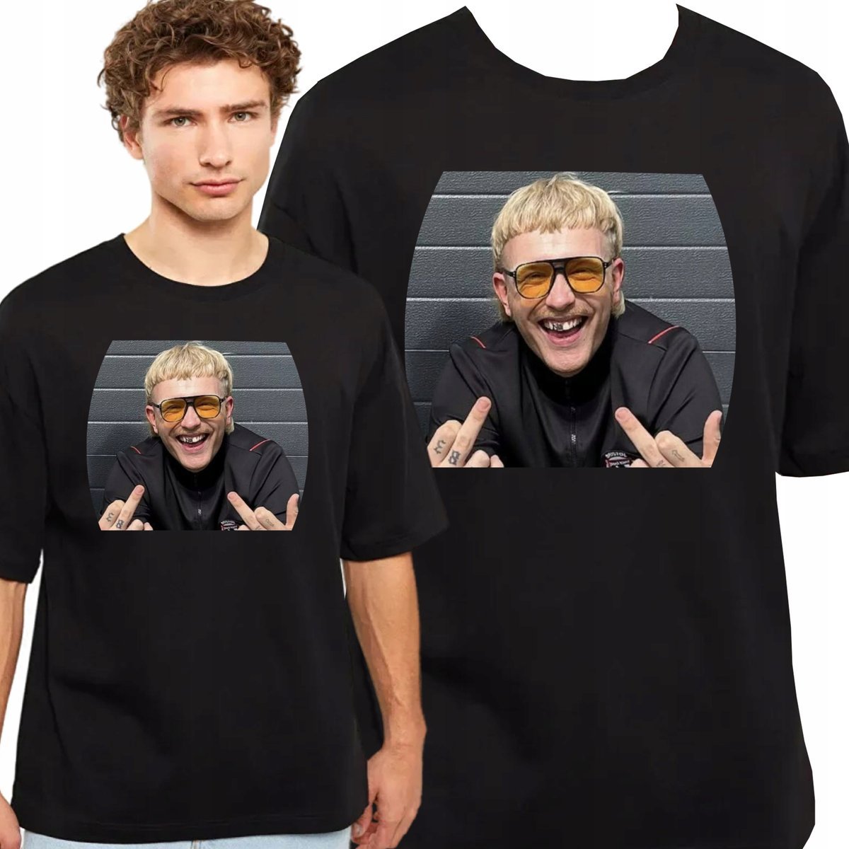 KOSZULKA JOOST KLEIN JAKOŚĆ BAWEŁNA T-SHIRT PREZENT RAP S 3384 CZARNA
