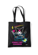 Torby i wózki na zakupy - Torba bawełniana na zakupy Kuromi Cheeky But Charming na ramię A4 z nadrukiem Na prezent - miniaturka - grafika 1