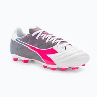 Piłka nożna - Buty piłkarskie męskie Diadora Brasil Elite Veloce GR LPU white/pink fluo/blue fluo - miniaturka - grafika 1