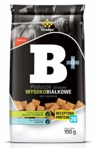 Poduszki zbożowe Wysoko Białkowe bez nadzienia 150g Granex - Płatki śniadaniowe i musli - miniaturka - grafika 1