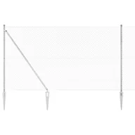Ogrodzenia - Lumarko Ogrodzenie z ogniwową siatką z słupkami Srebrny 10 x 1.6 m Stal - miniaturka - grafika 1