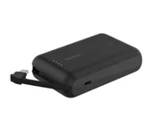 Powerbanki - Belkin BPB021HQBK 10000mAh, 20W, Wbudowany kabel USB-C, Czarny - miniaturka - grafika 1