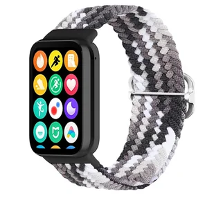 Pasek Pleciony Mi Band 8 Pro / M8 Pro (12), BLACK AND WHITE / CZARNO-BIAŁY - Akcesoria do smartwatchy - miniaturka - grafika 1