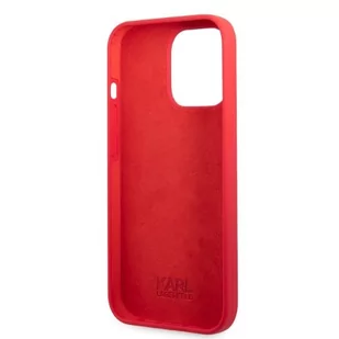 Karl Lagerfeld KLHCP13LSLMP1R iPhone 13 Pro / 13 6,1" hardcase czerwony/red Silicone Plaque - Etui i futerały do telefonów - miniaturka - grafika 7