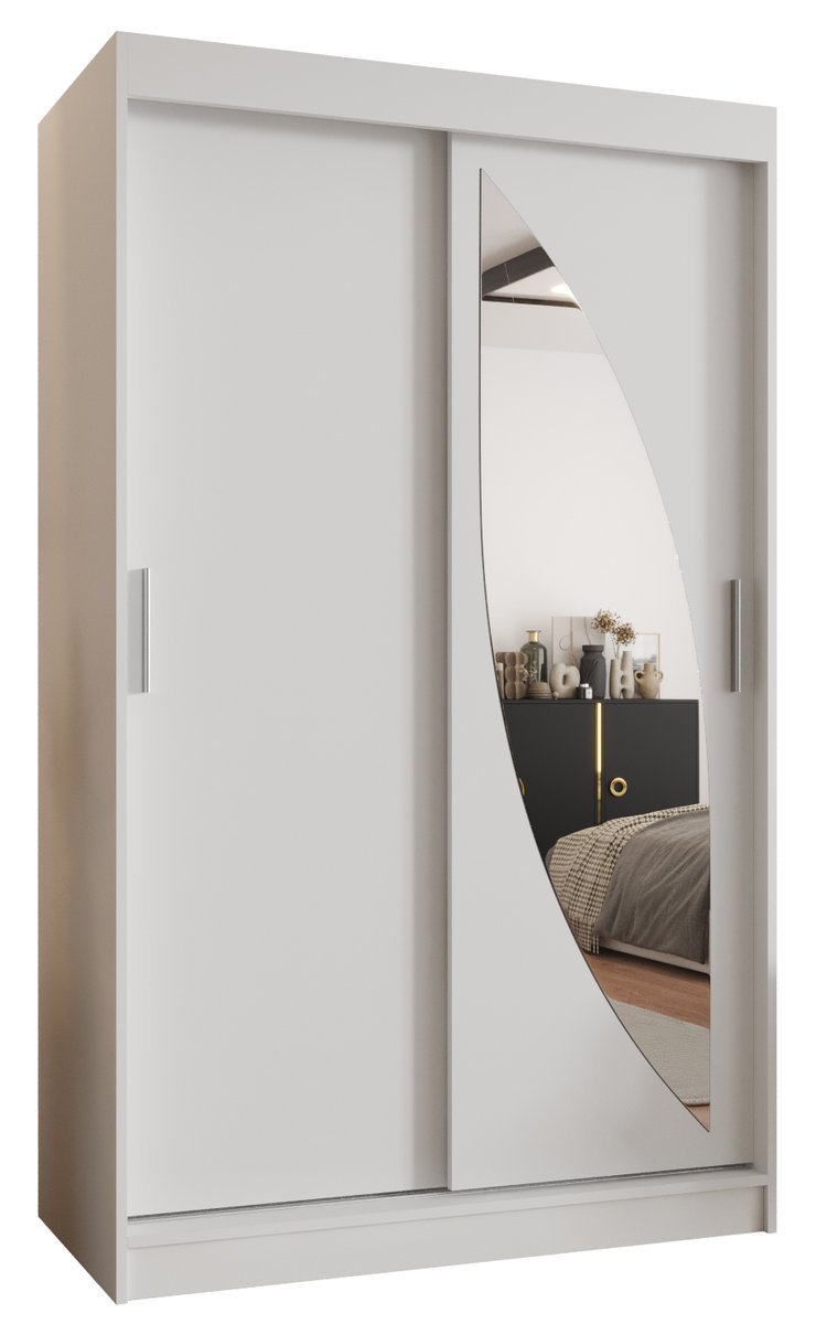 Szafa przesuwna Gardroba Abiks MILO 120 gł. 62 biały mat