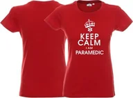 Odzież robocza - Promostars LPP - Koszulka damska KEEP CALM I AM PARAMEDIC czerwona - miniaturka - grafika 1