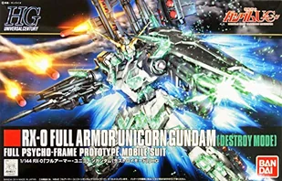 Bandai Full Armor Unicorn Gundam (Destroy Mode) HG Bandai 0189487 - Modele do sklejania - miniaturka - grafika 1