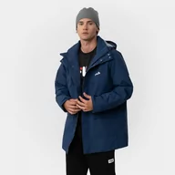 Kurtki męskie - Męska kurtka parka przejściowa FILA TANVALD light padded parka - granatowa - miniaturka - grafika 1