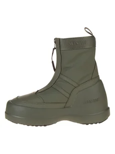 Moon Boot Kozaki "Luna Zip Stiefel" w kolorze khaki - Botki damskie - miniaturka - grafika 1