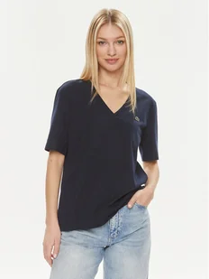 Lacoste T-Shirt TF7300 Granatowy Regular Fit - Koszulki i topy damskie - miniaturka - grafika 1
