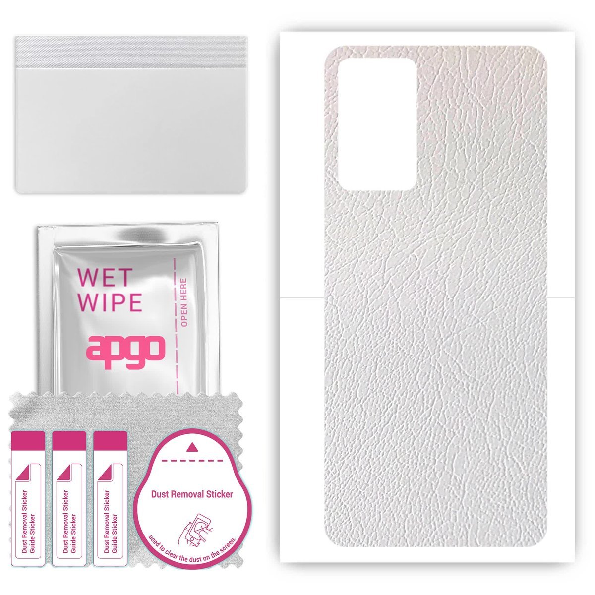 Folia naklejka skórka strukturalna na TYŁ do Infinix Zero X Neo - Skóra Biała - apgo SKINS