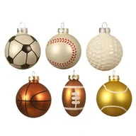 Bombki - Bombka szklana piłka 6,5 cm mix kształtów - miniaturka - grafika 1