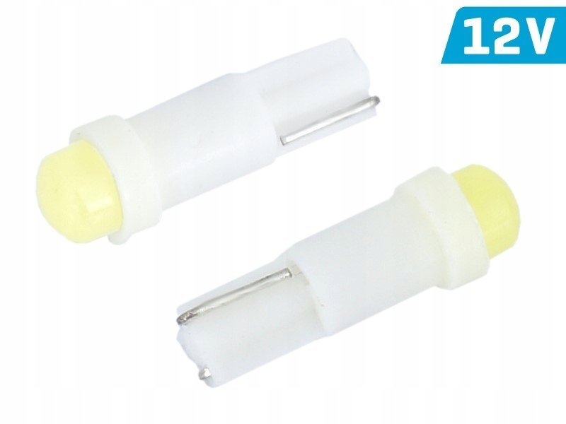 Żarówka W1.2W (T5) 12V 1x COB LED biała 2 szt.