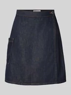 Spódnice - Spódnica jeansowa o rozkloszowanym kroju z mieszanki bawełny i lnu - miniaturka - grafika 1