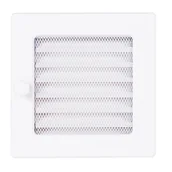 Akcesoria kominkowe - 4 Fire Kratka kominkowa Standard biała 17 cm x 17 cm z żaluzją - miniaturka - grafika 1