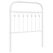 Inne meble do sypialni - vidaXL Metalowe wezgłowie, białe, 80 cm - miniaturka - grafika 1