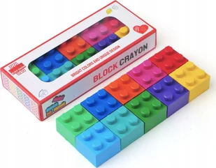 Pierwsze kredki dla malucha dzieci zestaw 10 kolorów kwadratowe klocki - Przybory szkolne - miniaturka - grafika 1