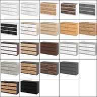 Szafki RTV - Komoda 6 Szuflad Skandynawska Hugo Nowoczesna Szafka Rtv Biały Dąb Wotan - miniaturka - grafika 1