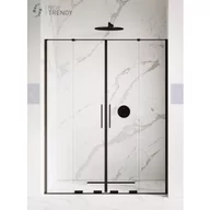Ścianki i drzwi prysznicowe - New Trendy EXK-4119 DRZWI WNĘKOWE SMART BLACK 140x200 CZYSTE 8mm ACTIVE SHIELD - miniaturka - grafika 1