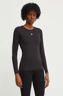 Bluzki damskie - adidas Performance longsleeve treningowy Techfit kolor czarny IK7918 - miniaturka - grafika 1