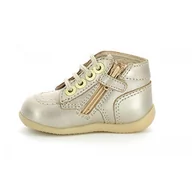 Botki damskie - KICKERS Unisex dziecięce botki Bonzip-2, złoto, 23 EU - miniaturka - grafika 1