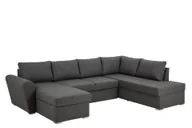 Narożniki - Sofa Stefan narożnik z szezlongiem lewa szara kanapa część dzienna sofa tapicerowana - miniaturka - grafika 1