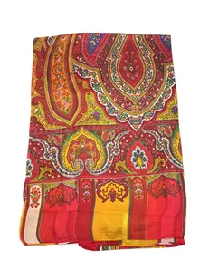 Made in Silk Jedwabna chusta w kolorze czerwonym ze wzorem - 110 x 190 cm - Apaszki i szaliki damskie - miniaturka - grafika 1