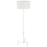 Lampy stojące - Lampa podłogowa stojąca Supra biało-złota 1xE27x15W wym: 155 x 45 x 45 cm metal Alfa - miniaturka - grafika 1