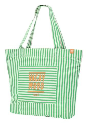 moses. Fernweh XL Shopper Vacay Mood – 40 cm duża torba w paski ze 100% bawełny, na urlop na plaży lub zakupy, z półką i kieszenią zewnętrzną, wielokolorowa, Współczesny