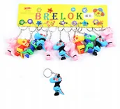 Breloki - BRELOK DO KLUCZY GUMOWA ZAWIESZKA DO PLECAKA TOREBKI ZESTAW 12SZT - miniaturka - grafika 1