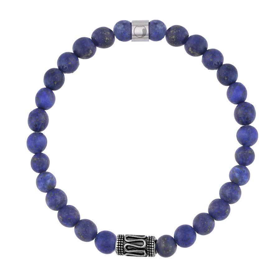 Bransoletka Męska z niebieskim lapisem lazuli.