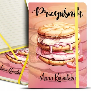 NOTES DO PRZEPISÓW ZESZYT KULINARNY PRZEPIŚNIK ŻÓŁTY TWOJE IMIĘ Wzory - Zeszyty szkolne - miniaturka - grafika 1