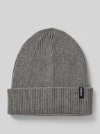 Czapki męskie - Czapka z dzianiny z mieszanki wiskozy z efektem prążkowania - miniaturka - grafika 1