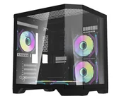 Obudowy komputerowe - DarkFlash FT350 + 5 fans ARGB FT350 Black - miniaturka - grafika 1