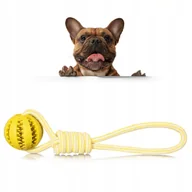 Zabawki dla psów - Szarpak z gryzakiem zabawka dla psa piłka sznur - miniaturka - grafika 1