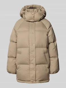 Kurtka pikowana z kapturem i wpuszczanymi kieszeniami - Kurtki damskie - miniaturka - grafika 1