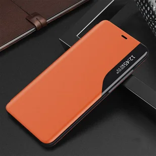 Eco Leather View Case elegancki futerał etui z klapką i funkcją podstawki iPhone 13 Pro Max pomarańczowy - Etui i futerały do telefonów - miniaturka - grafika 11