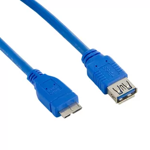 Kabel 1m przedłużacz Af-bm microUSB Usb 3.0 blue - Kable komputerowe i do monitorów - miniaturka - grafika 1