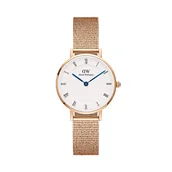 Zegarki damskie - Zegarek Daniel Wellington Petite Roman Numerals Melrose DW00100681 Złoty - miniaturka - grafika 1