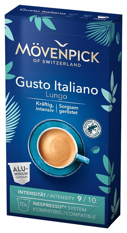 Kapsułki do Nespresso Kawa Movenpick Gusto Italiano Lungo 10 sztuk