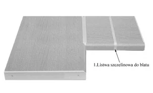 Listwa do łączenia blatów 28mm - szczelinowa - Meble modułowe i akcesoria - miniaturka - grafika 1