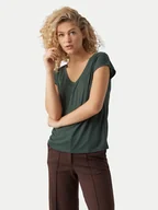 Koszulki i topy damskie - Vero Moda T-Shirt Filli 10247666 Zielony Regular Fit - miniaturka - grafika 1