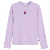 Bluzki dla dziewczynek - Cool Club, Bluzka dziewczęca z długim rękawem, prążkowana, fioletowa - miniaturka - grafika 1