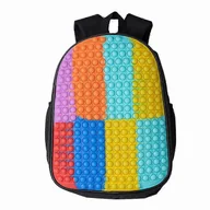 Torby na laptopy - POP It Plecak Anime prawdziwy Tęczowy kolor Push Bubble Nastolatek Laptop Różowa torba na książki Tornistry Zabawna gra rodzinna Błękitne niebo 12 ... - miniaturka - grafika 1