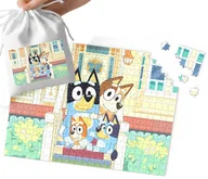 Puzzle - PUZZLE - BLUEY NIEBIESKI PIESEK WZORY Z BAJEK DLA DZIECI 35el + WORECZEK - miniaturka - grafika 1