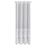 Firany - Eurofirany B.b. Choczyńscy Sp.J. Elegancka firana Jasmin 140x250 biała - miniaturka - grafika 1