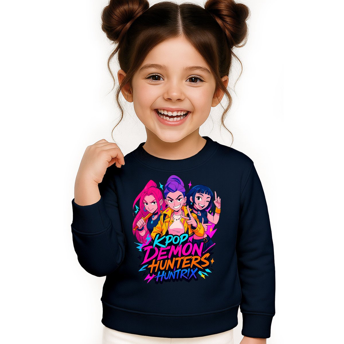 BLUZA DZIECIĘCA KPOP DEMON HUNTERS HUNTRIX 122-128 BAWEŁNIANA JAKOŚĆ