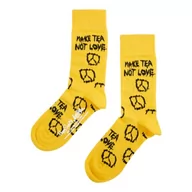 Skarpetki męskie - Happy Socks Hells Grannies Sock, kolorowe i zabawne, Skarpety dla kobiet i mężczyzn, Żółty-Czarny (36-40) - miniaturka - grafika 1